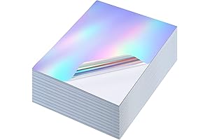 Sherr Holographic Sticker Paper Printable: Create Vibrant Waterproof Vinyl Decals for Inkjet and Laser Printers