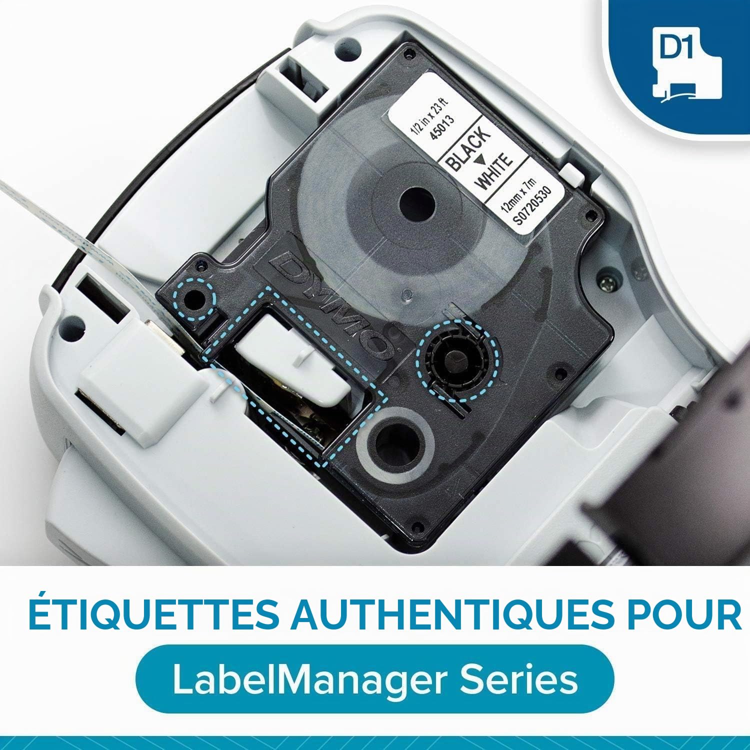 Dymo - LabelManager 160 - Étiqueteuse Portable avec Clavier QWERTY - Comprend Un Ruban adhésif D1 Noir et Blanc (12 mm) - pour la Maison et Le Bureau