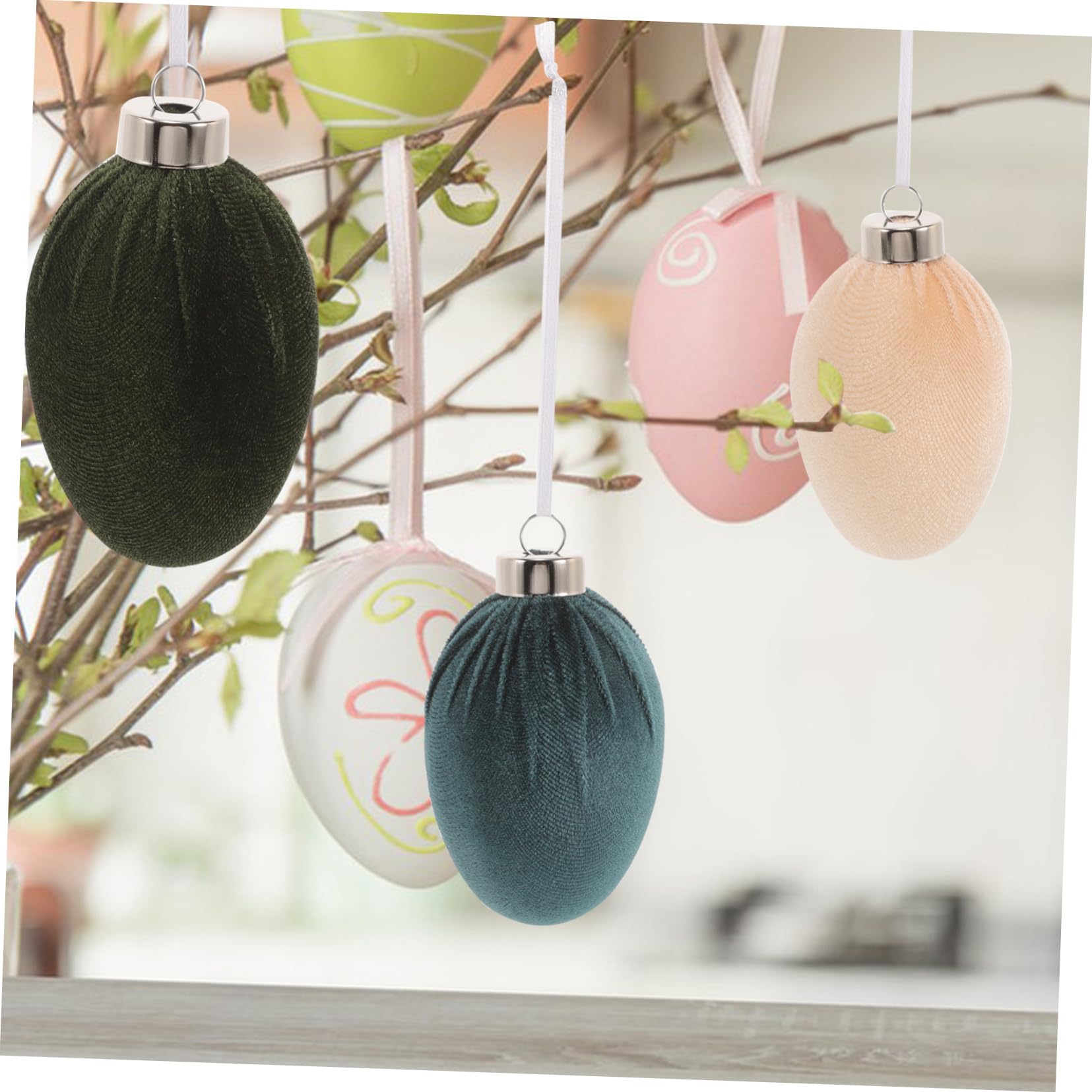 Cabilock 4 Set Uova Di Pasqua Easter Egg Easter Decoration Puntello Di Decorazione Del Festival Decorazione Dell'uovo Di Pasqua Arredamento Unico Di Plastica 12 Pezzi * 4