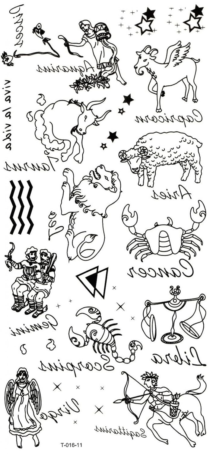 Grashine long last temporary tattoos Angels and anmials