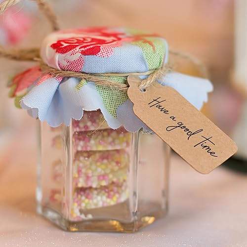 Miniatura 6 de VGOODALL 150 etiquetas de regalo de papel kraft con cuerdas, etiquetas marrones en blanco para colgar bolsas de regalo, etiquetas de nombre de caja,