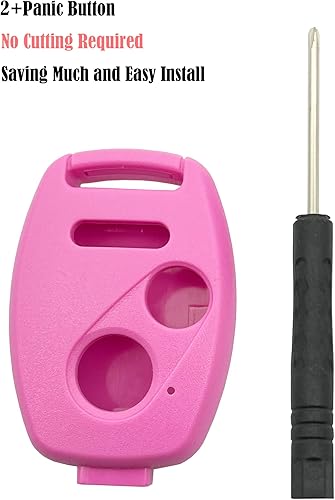 Miniatura 8 de Funda de repuesto para llavero Honda Accord Civic EX CR-V Fit Odyssey Pilot Ridgeline CR-Z - Carcasa para llave de entrada sin llave (rojo)