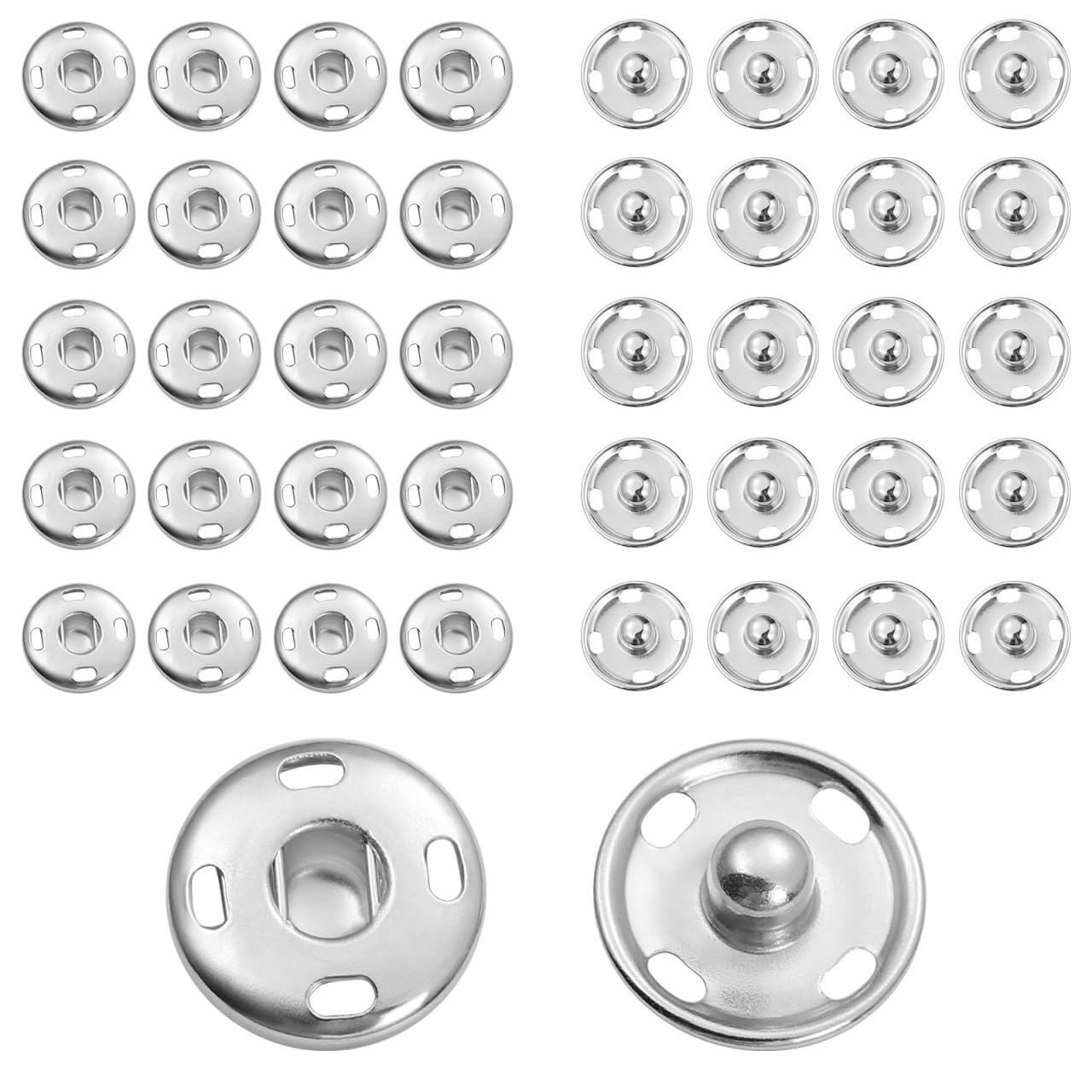 12 Sets Druckknöpfe Zum Aufnähen – Metall, 15 Mm, Rostfrei, Für Kleidung & Bastelprojekte | Einfach Zu Nähen
