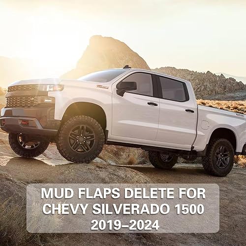 Miniatura 9 de RMOURTEKK Juego de guardabarros compatibles con Chevy Silverado 1500 2019-2023 (no incluye ZR2, LT Trail Boss, Custom Trail Boss) Juego de