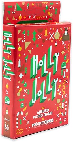 Miniatura 5 de Holly Jolly - Un juego de palabras absurdas con temática navideña, 50 rimas festivas para adivinar, juego de cartas de Navidad, rellenos divertidos