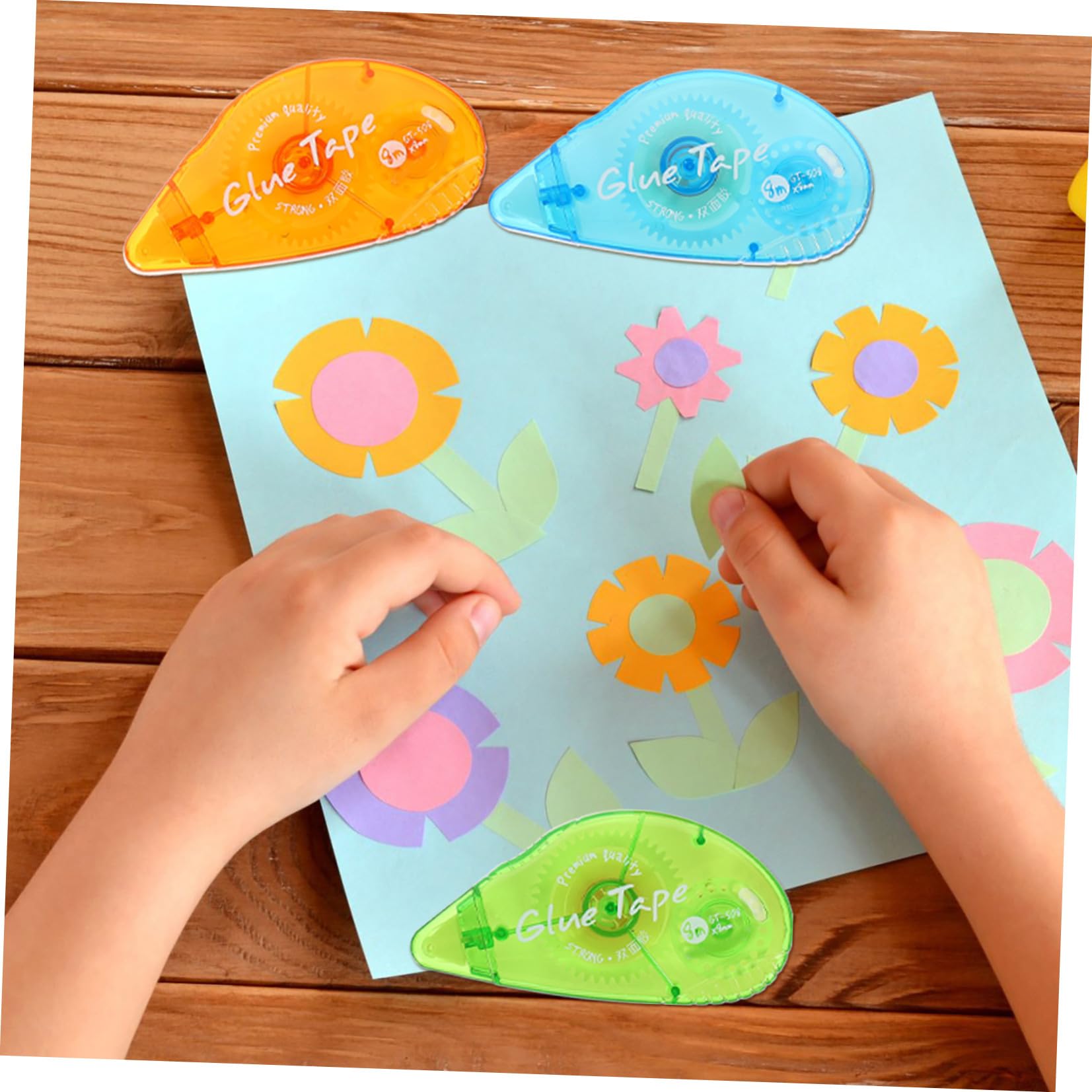 SHINEOFI 9stücke Doppelseitiges Klebeband Klare Selbstklebende Tapes Für Schule Büro Und Handwerk Stark Haftend Einfach Zuschneidbar Transparentes Design Für Vielseitige Anwendungen