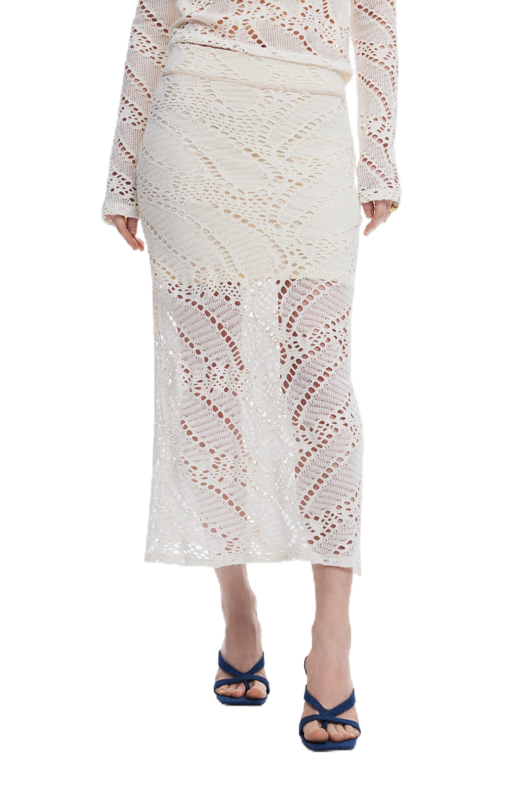 Desigual Fal_Woolf Skirt para Mujer