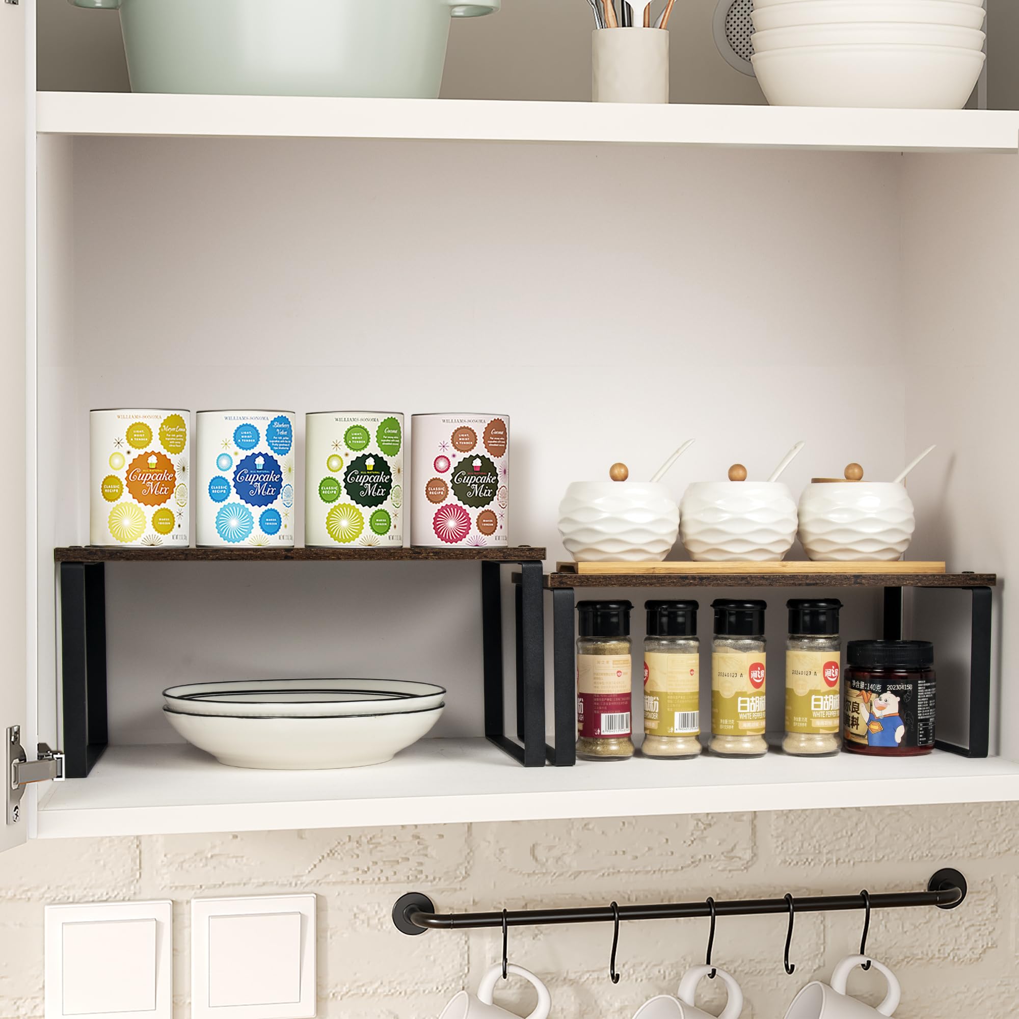 Organizzatore per armadietto da cucina a 2 livelli con cassetti estraibili, organizer da cucina in metallo sotto il lavello, ripiano per lavello, per cucina, bagno, nero | SHEIN ALIA