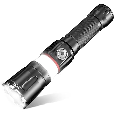 360° COB Flashlight,Rechargeable High Lumens Led Flashlight with Zoomable Design,Waterproof,Magnetic Base,All Metal Lightweight EDC Device for Camping and Emergency,NPET N3