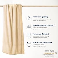 Vista 2 de THREAD SPREAD Manta tejida a mano con patrón geométrico de espiga 100 % algodón de fibra extralarga, suave y acogedora, térmica para todas