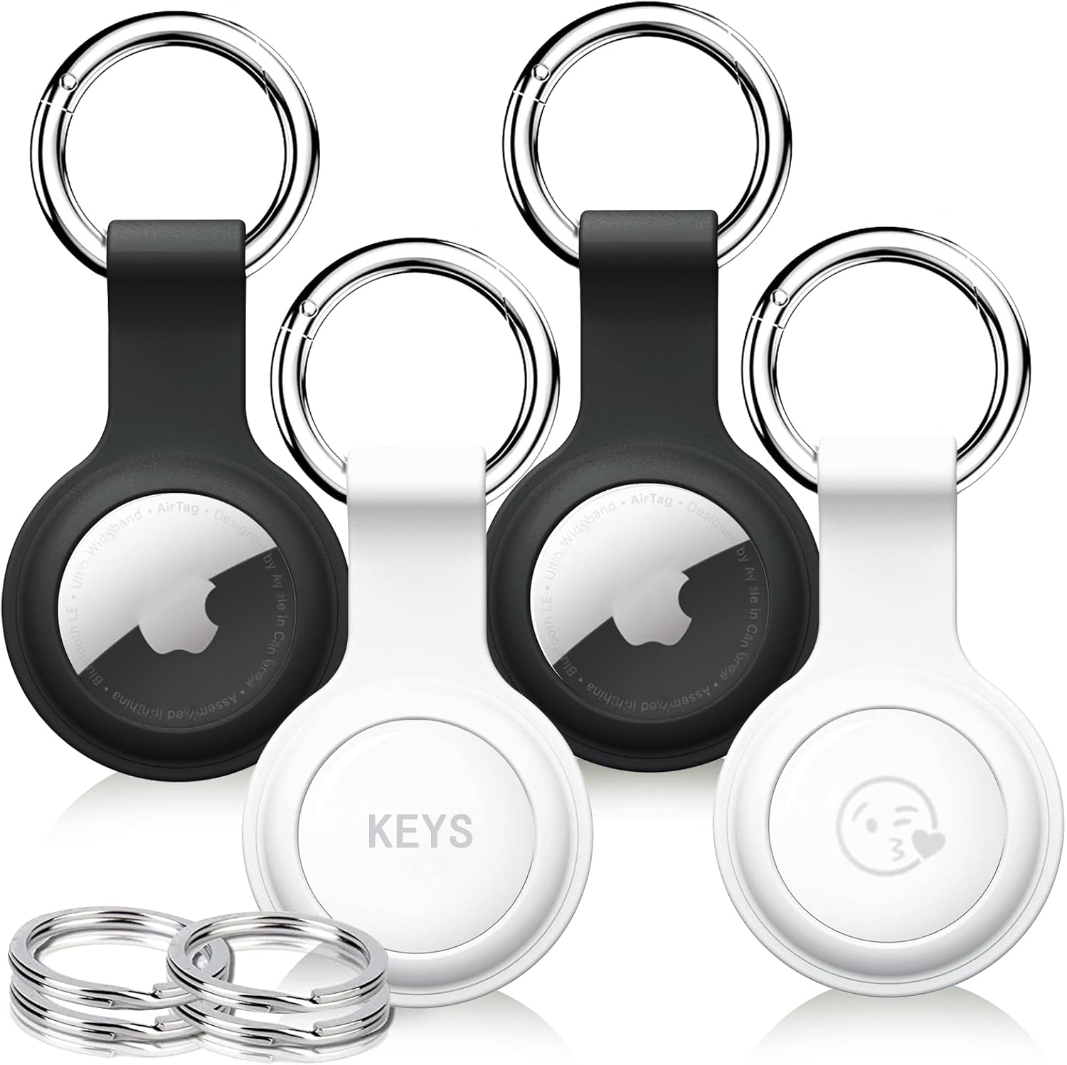 4 Pack Airtag Keychain Holder for Apple Airtag, Anti Scratch Airtag
