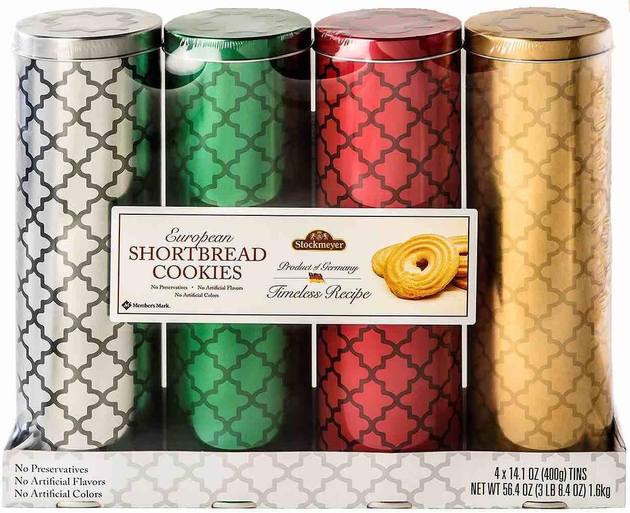 European Shortbread Cookies Tins (4 tins per pk)