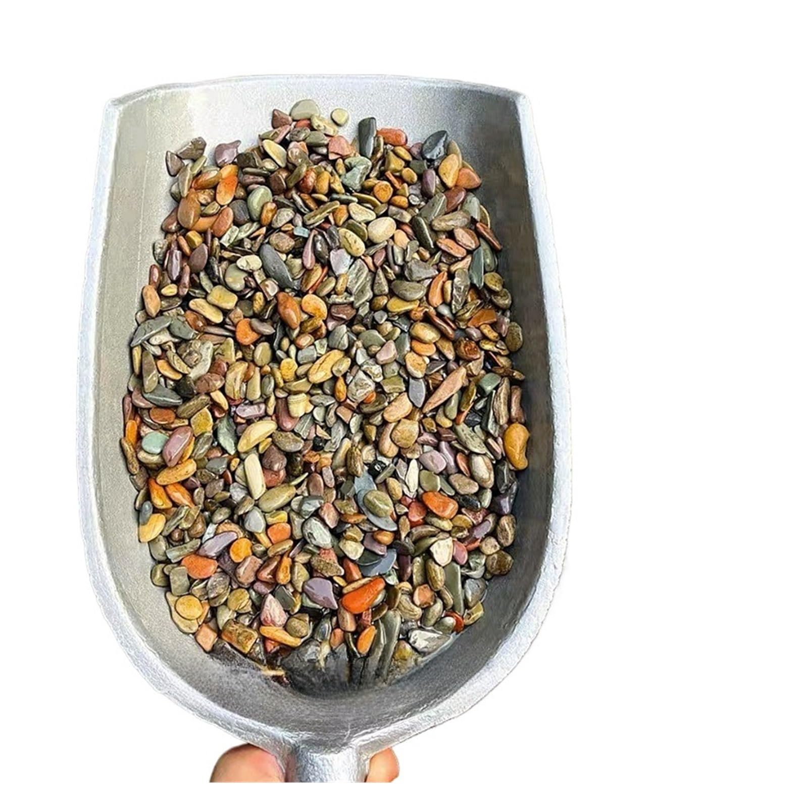 Pierres Décoratives pour Aquarium 100/200/500g Fond d'aquarium Pierre de Sable Aquarium Paysage ruisseau natif Naturel Jardin Bricolage Accessoires décorations(4-8mm,500g)