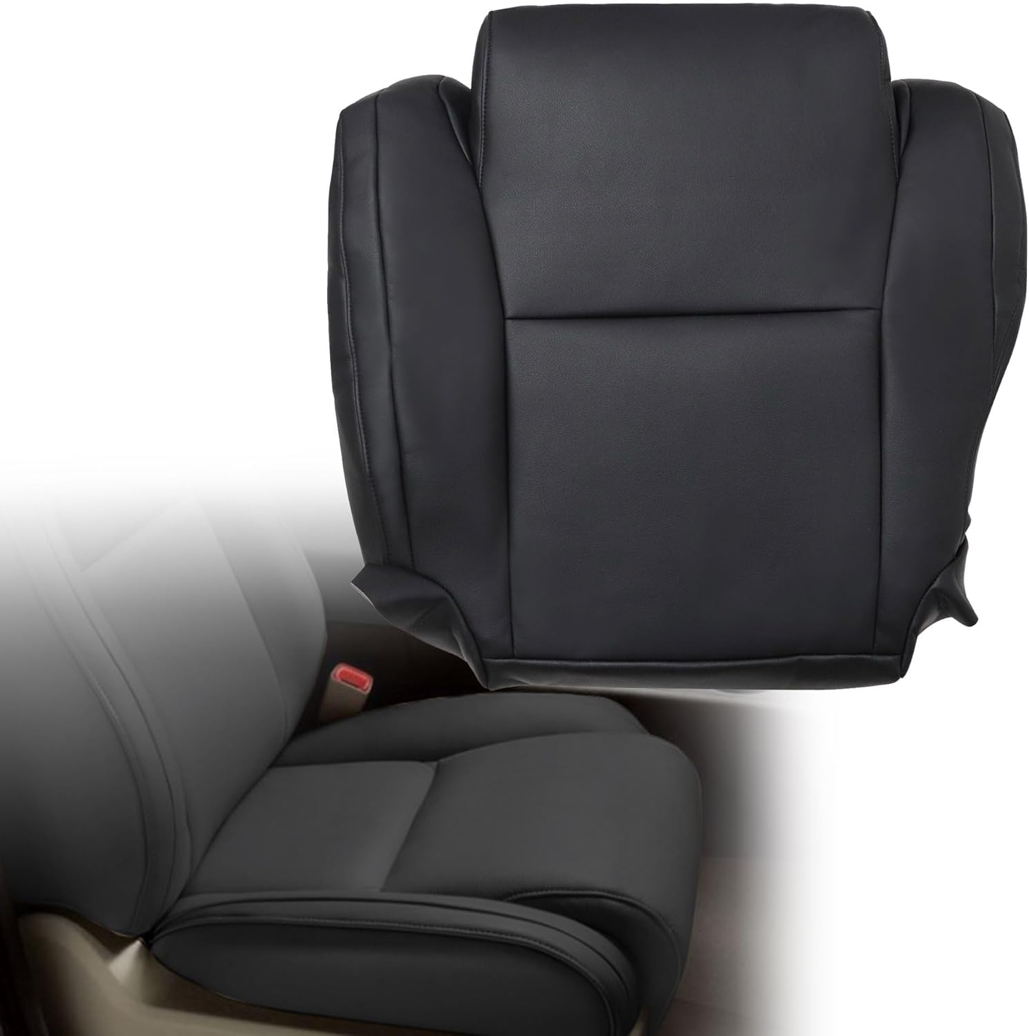 GXARTS Front Left Driver Side Bottom Replacement Microfiber Leather Seat Cover Gray #13 Compatible with Toyota Tundra 2007 2008 2009 2010 2011 2012 2013#13