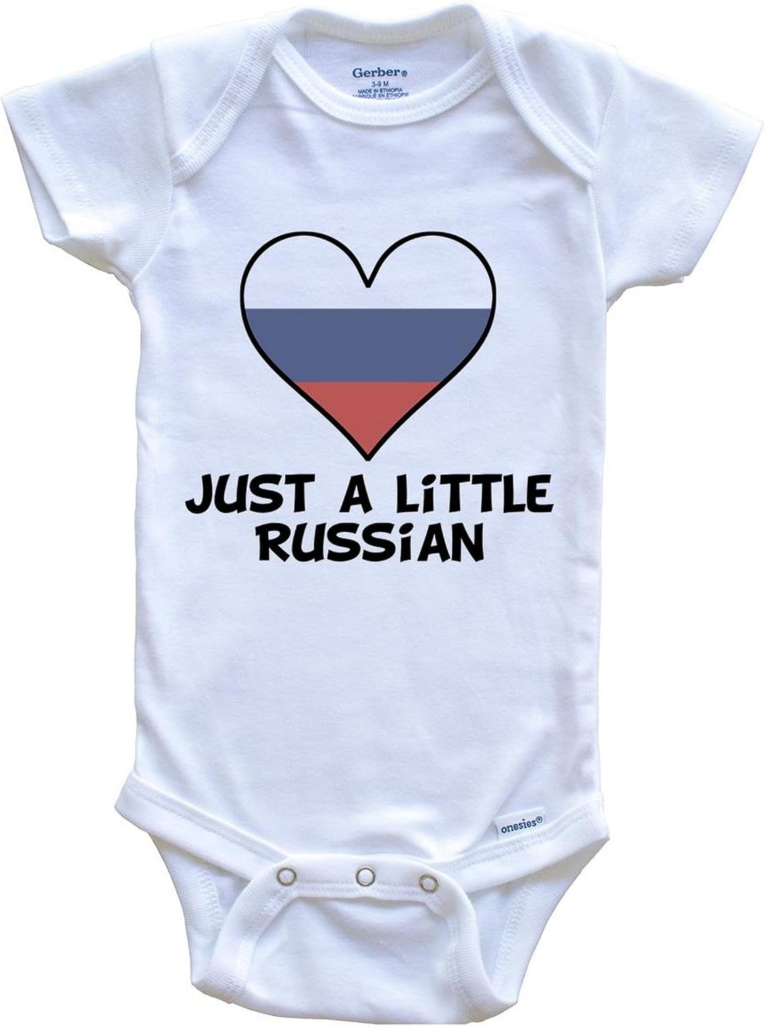 Just A Little Russian Baby Bodysuit - Cute Russia Flag