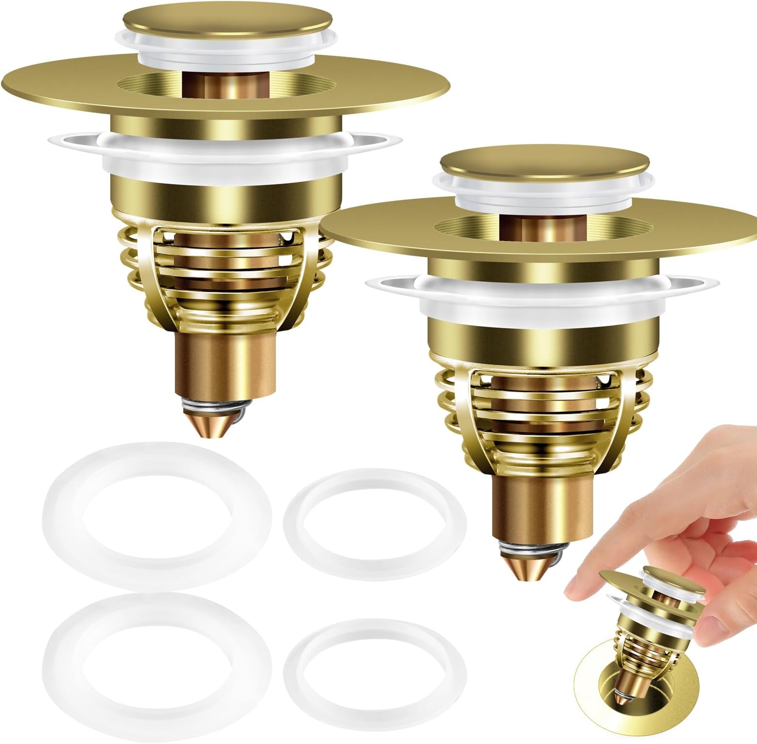 Amazon.com: 4 Pack Bathroom Sink Stopper, Universal Sink Strainer for 1 ...