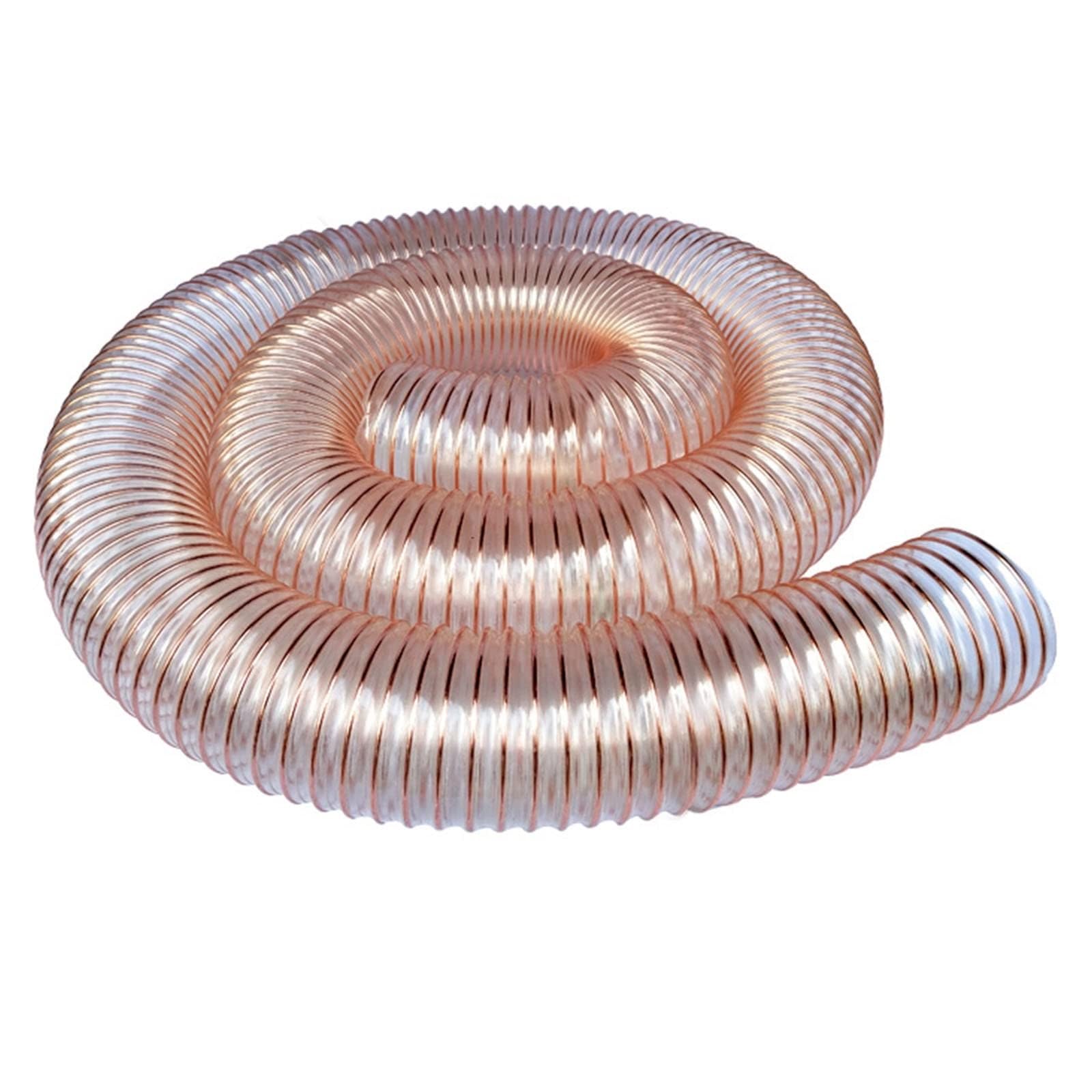 Tubo di ventilazione trasparente per la raccolta della polvere nelle applicazioni di lavorazione del legno e dell'essiccatore
