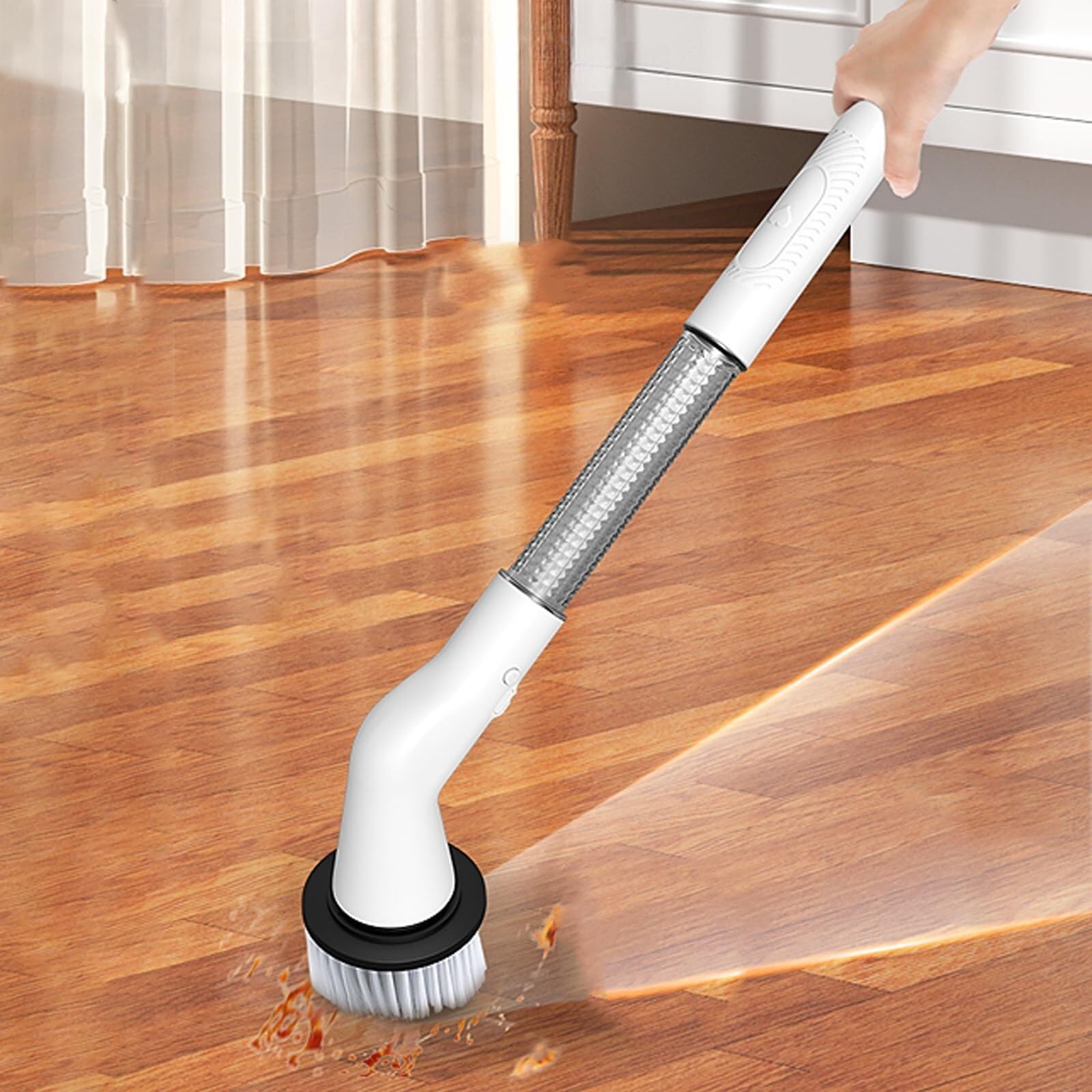 Fregadores Eléctricos Inalámbricos, Fregadores Giratorios De Alta Velocidad 360 Con Mango De Extensión Ajustable, Nuevo Cepillo De Limpieza Eléctrico For Herramientas De Limpieza De Azulejos De Piso D