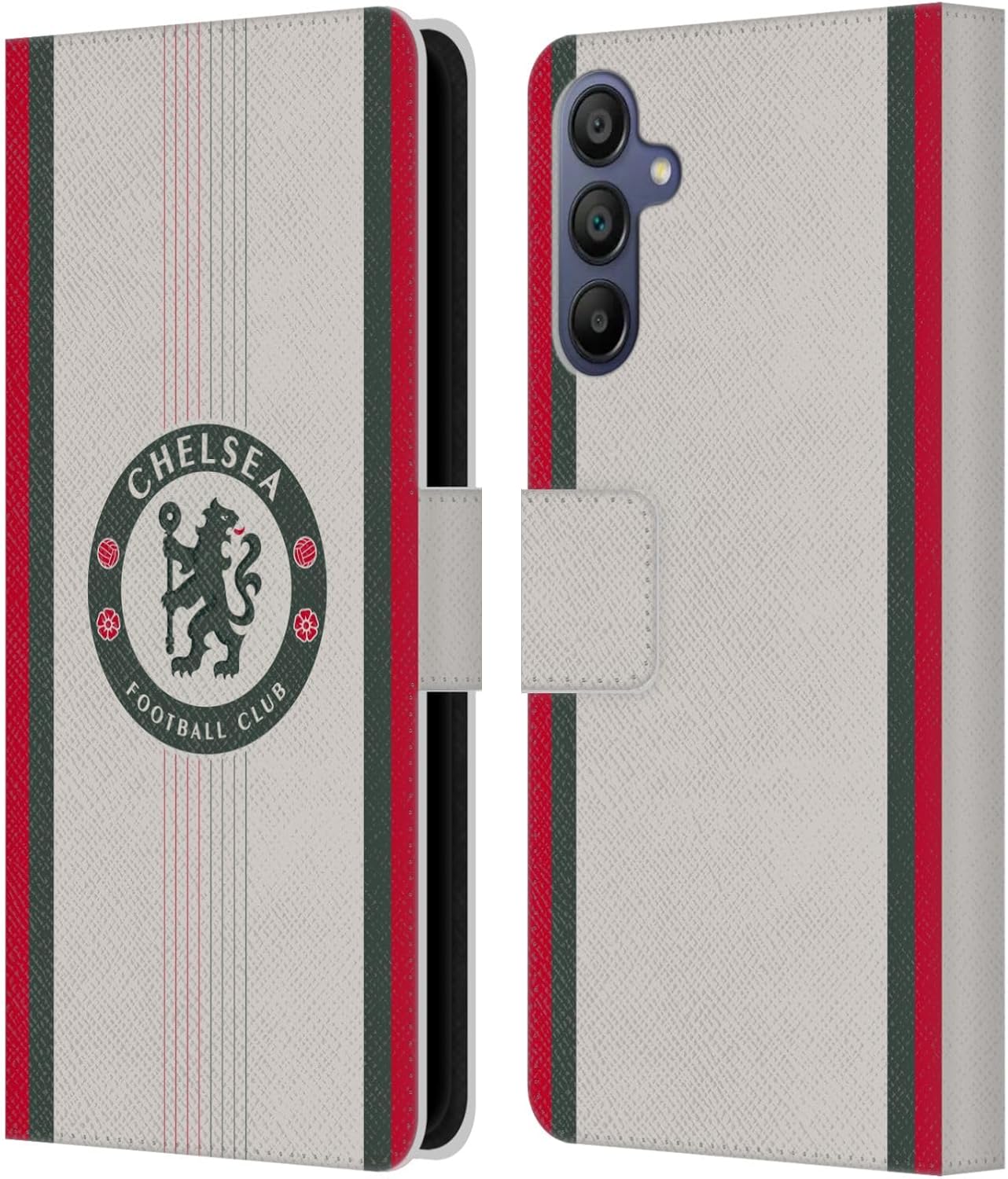 Head Case Designs Officially Licensed Chelsea Football Club Away 2025/26 Kit Leather Flip Case Compatible with Samsung Galaxy A15