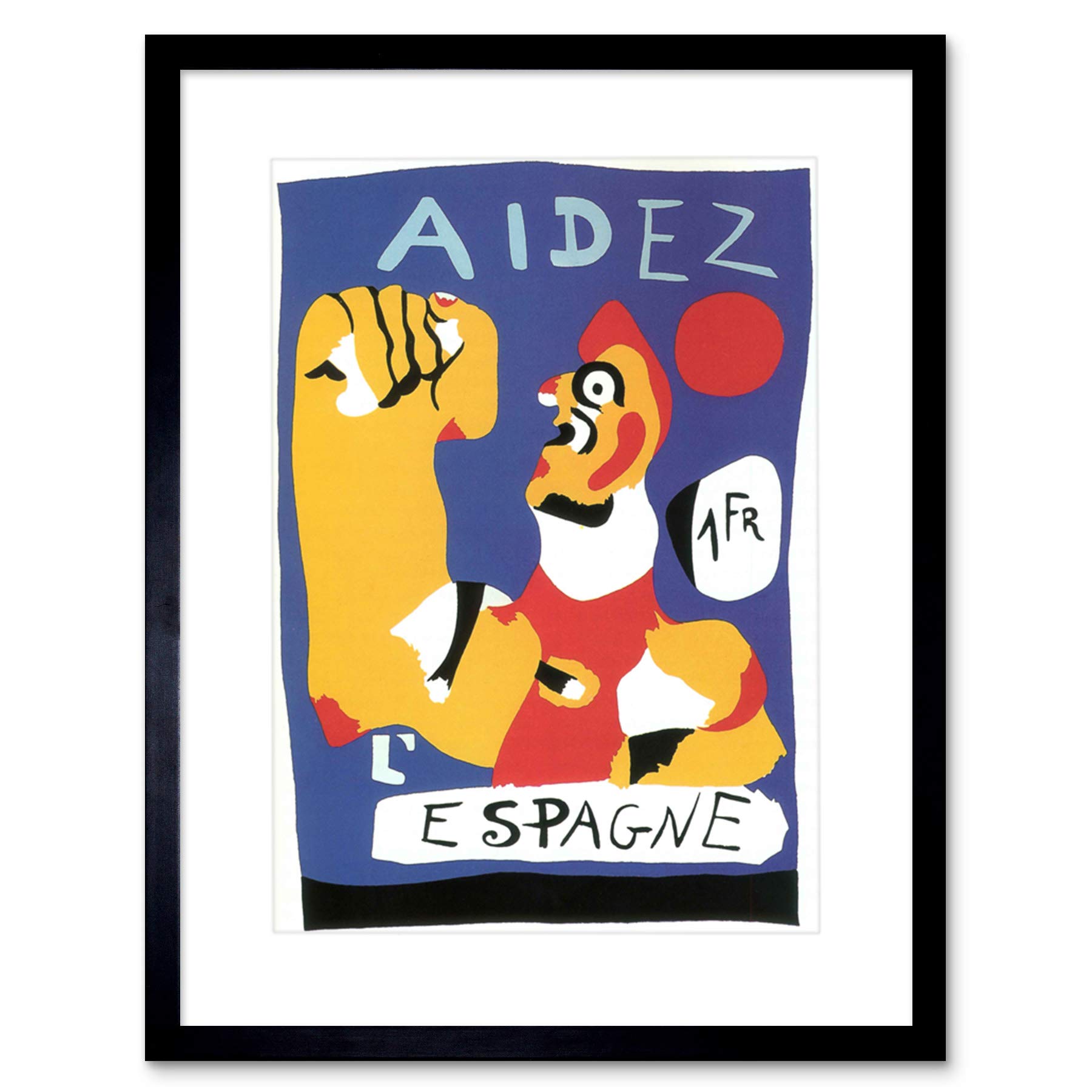 Wee Blue Coo War Help Spain Spanish Civil Miro Aid Ad Framed Art Print Picture F12X1862