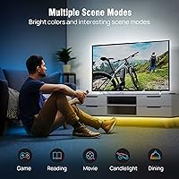 Vista 2 de Sengled - Tira de luz LED multicolor inteligente de malla Bluetooth, 16.4 pies, funciona con Yaxa Echo y Alexa, alto brillo con 16 millones