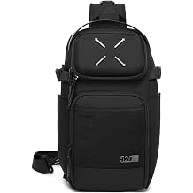OZUKO Tactical Sling Backpack, Military Style Crossbody Shoulder Bag, Black