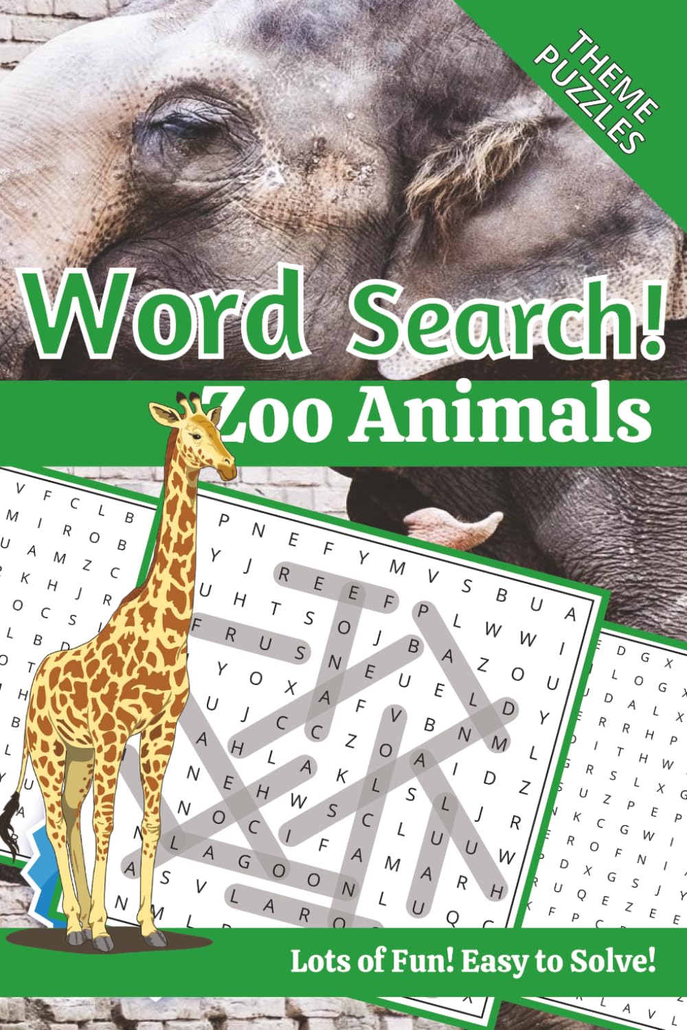 Zoo Animal Word Search Puzzle Book: Word Searches with Easy to Read Print about Zoo, Zoo Animals, Wildlife and more |6x9 inches,110 pages|50+ puzzles Gift for Vacation, Holidays