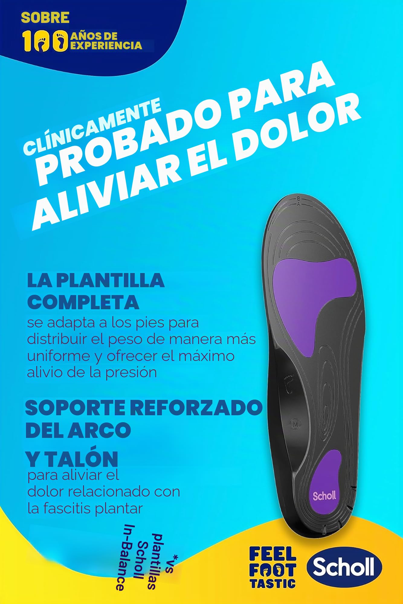 Scholl Plantillas ortopédicas fascitis plantar 1 par talla S 37-39,5