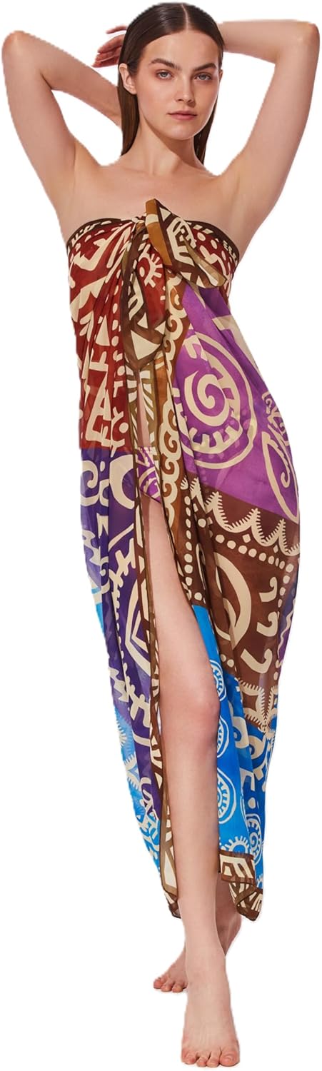 Gottex Pareo Cover-Up - Self-Tie Closure, Semi-Sheer Fabric, Versatile Design, One Size Fits Most