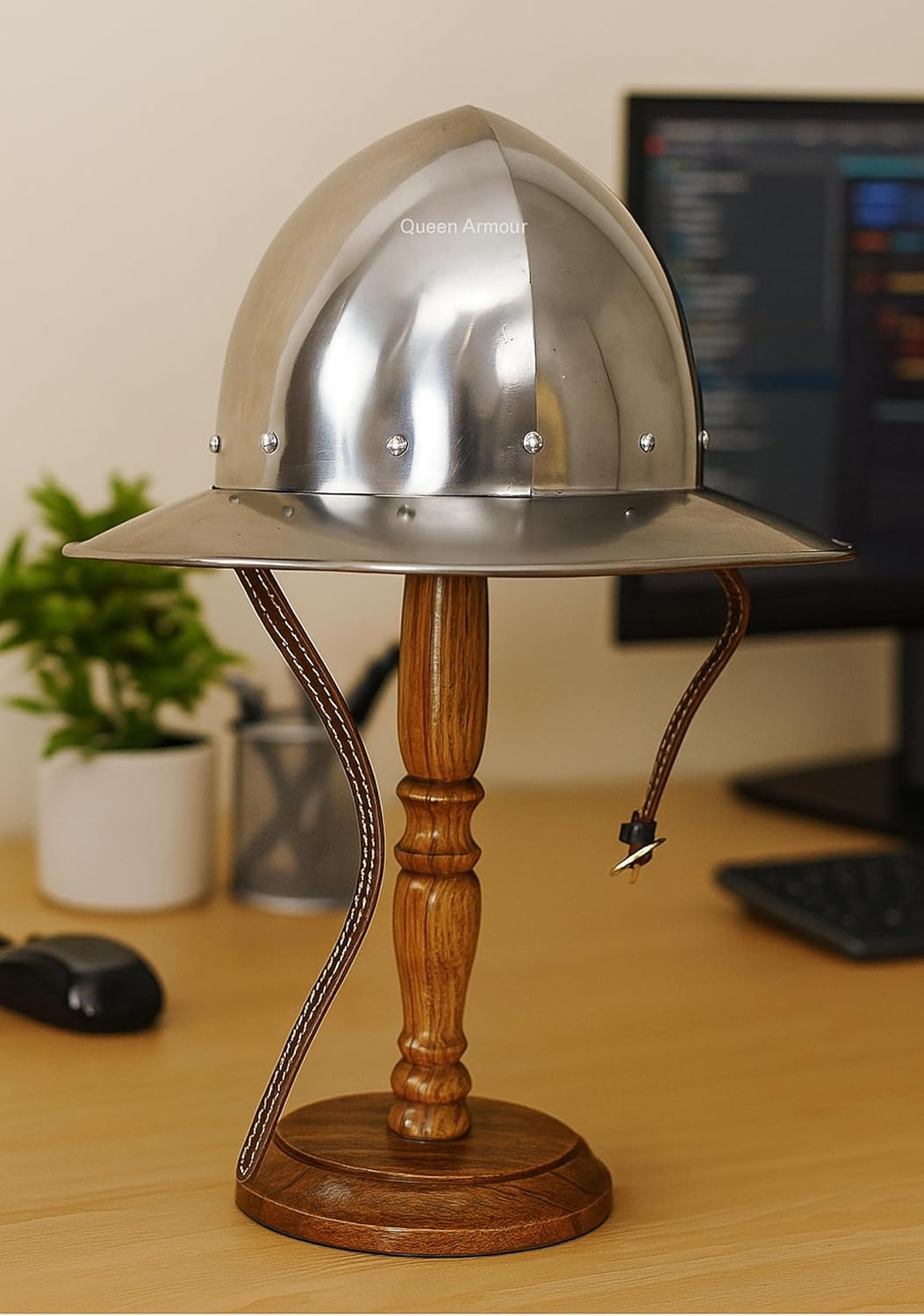 Medieval Kettle Hat Helmet 14th Century 18 Gauge Steel Viking Knight Spartan Medieval Armor Cosplay Crusader - Image 2