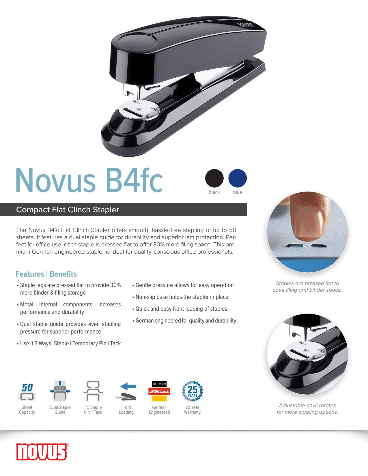 Novus B4 Flatclinch - Grapadora