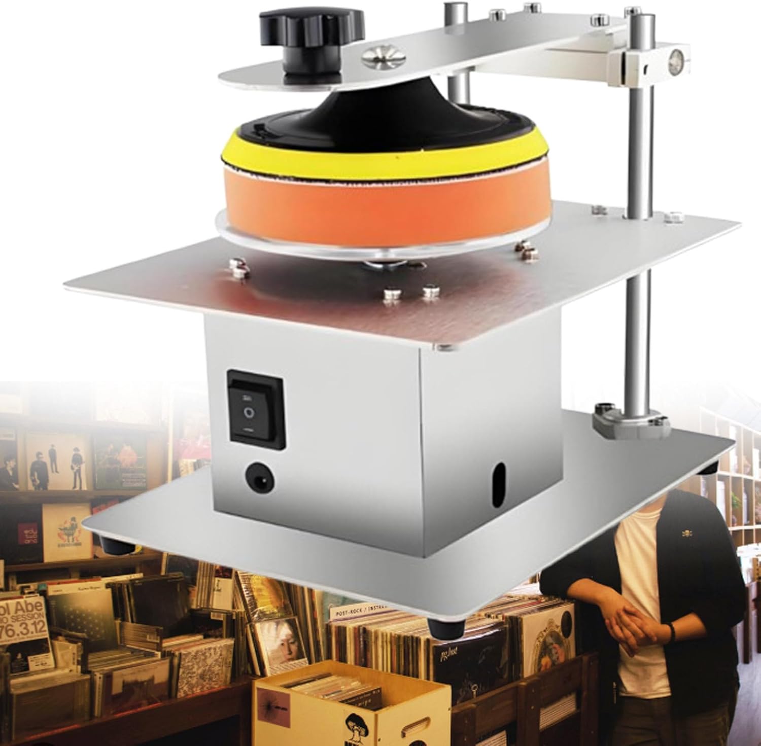 200W CD DVD Disc Polisher for Game Disc Repair, Semi-Automatic Scratch Removal Machine for Retro Console Games and Collections