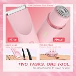 Bikini Trimmer Women, Dual-Head Electric Shaver for Women for Sensitive Areas, USB-C Rechargeable, IP67 Waterproof Rinsable Body Groomer, for Bikini Line, Underarms, Legs & Face