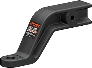 CURT 45431 Industrial Duty Forged Trailer Hitch Ball Mount, Fits 3-Inch Receiver, 21,000 lbs. GTW, 1-1/4-Inch Ball Hole, 6-Inch Drop, 4-Inch Rise