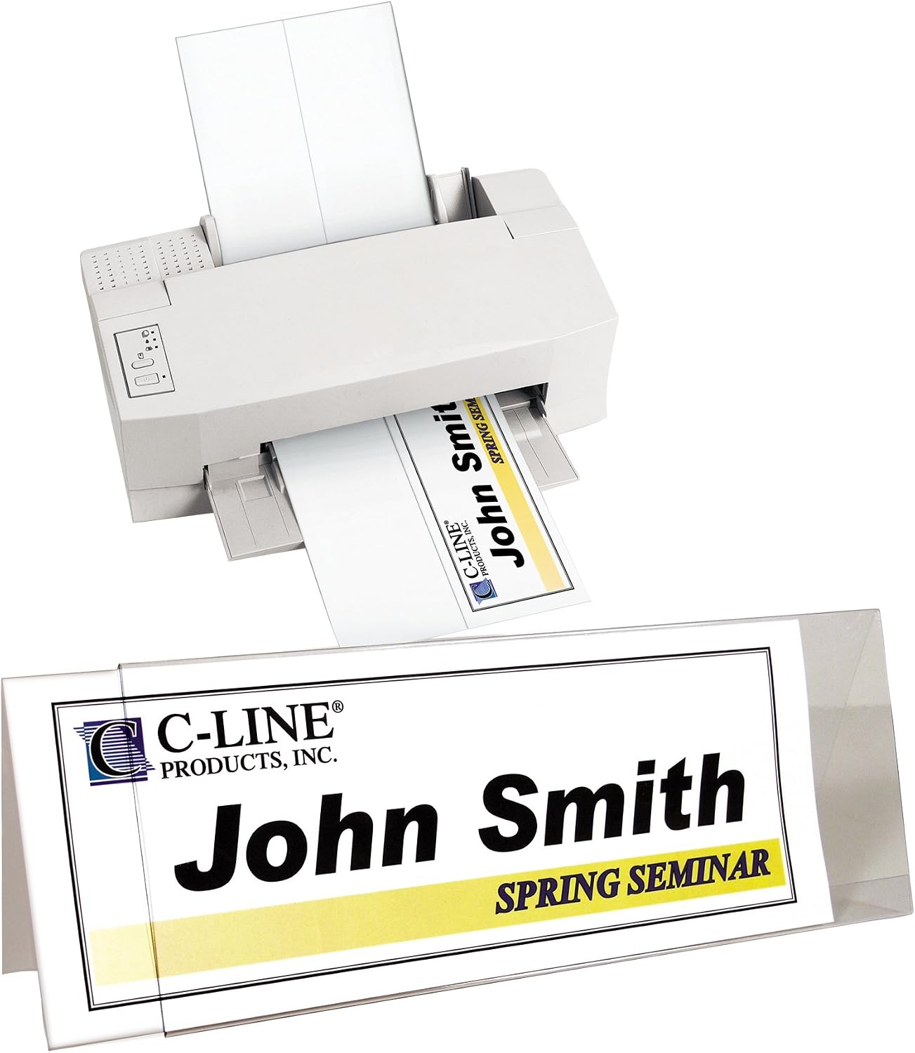 C-Line Plastic Name Tent Holders, 4-1/4 x 11 Inches, Clear, Pack of 25 (87507)
