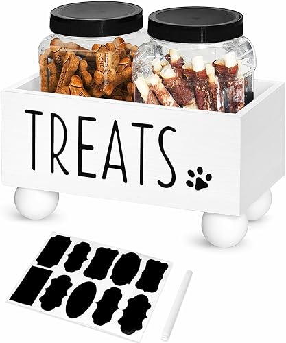 Contenedor de golosinas para perros, contenedor de golosinas para gatos, organizador de almacenamiento de golosinas para mascotas para perros y