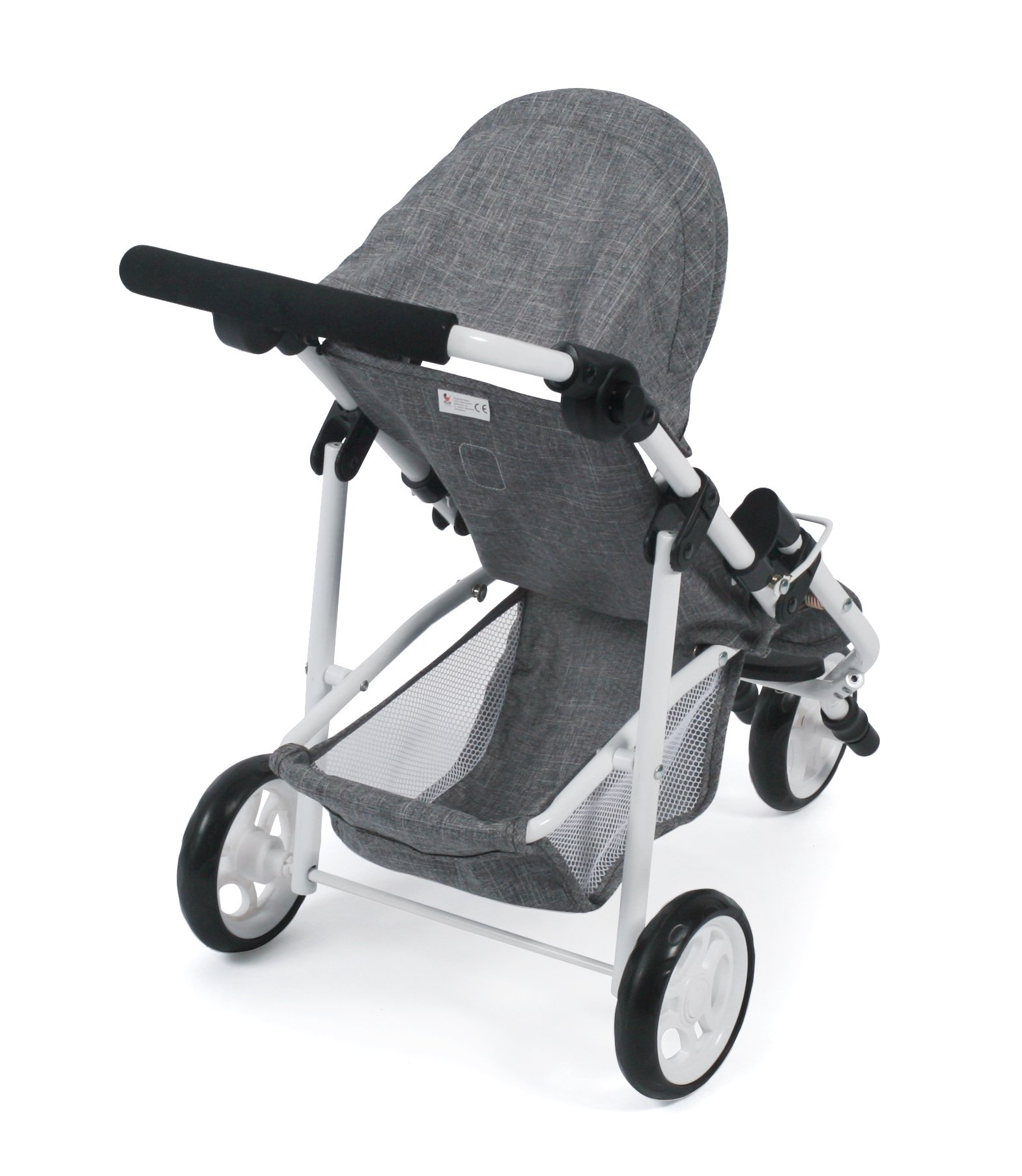 Bayer Chic 2000-61276 – wózek dla lalek Lola, joggery buggy, joggery dla lalek, wózek dla lalek, dżinsy, szary, 70 x 33 x 62 cm