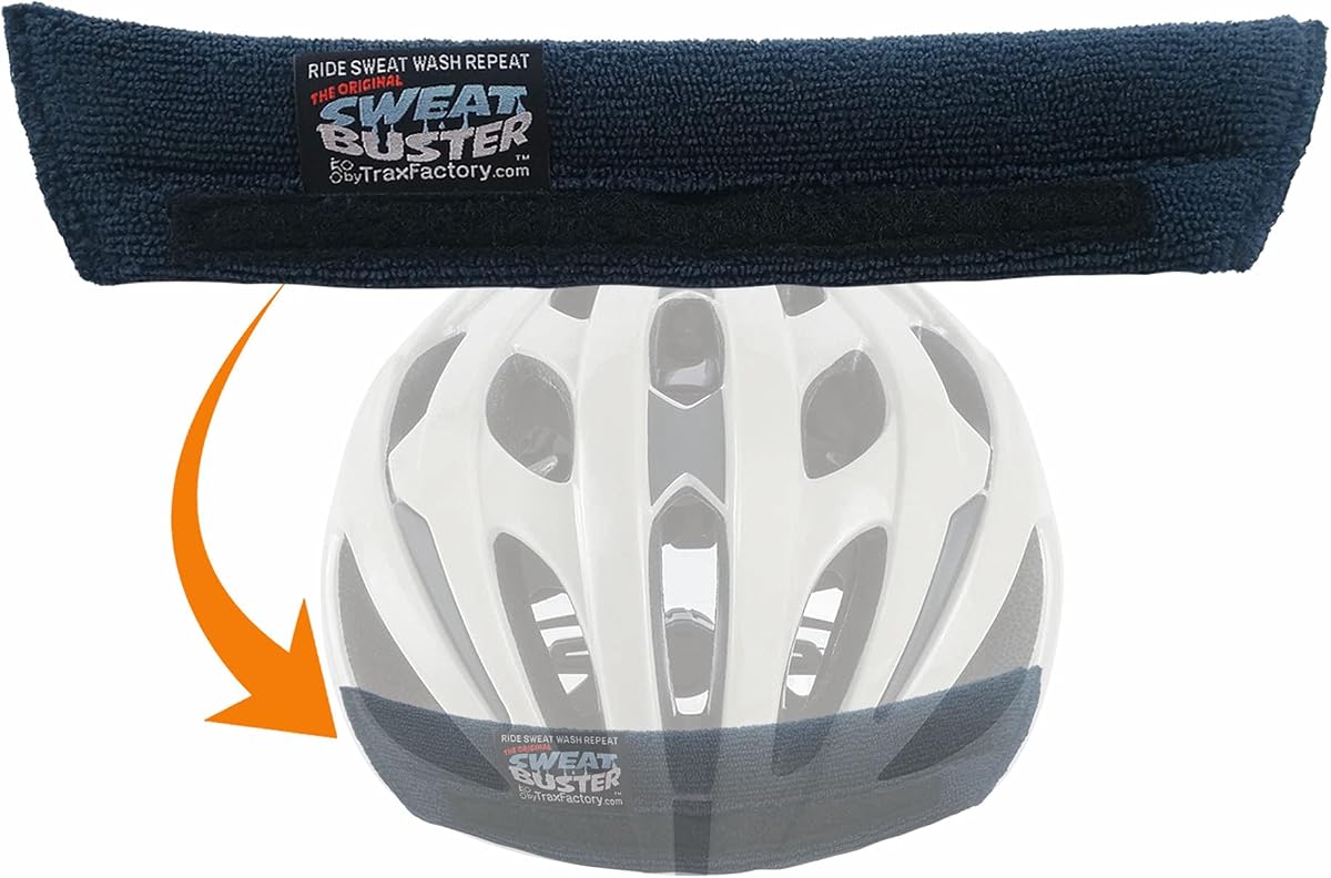 Banda para el sudor para casco de bicicleta: detiene el goteo de sudor, lo mantiene más fresco, comodidad superior, integración simple del casco y extracción rápida para lavar. Ciclismo de Montaña o Cualquier Ciclismo.