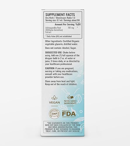 Miniatura 9 de HERBAMAMA Ashwagandha - Extracto líquido  Gotas orgánicas de raíz Withania Somnifera  Apoyo natural para aliviar el estrés ayuda al sueño y