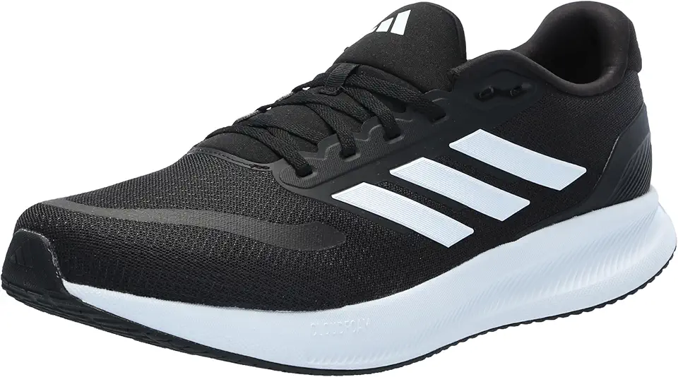 adidas Men's Zapatilla Runfalcon 5 Wide Running, Core Black/Cloud White/Core Black, 40