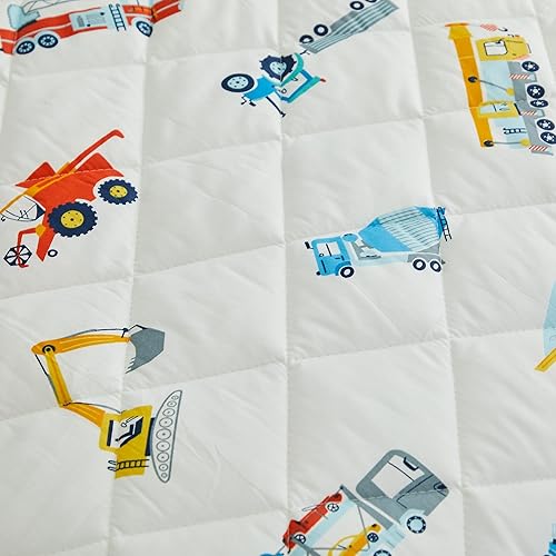 Miniatura 8 de Brandream Juego de ropa de cama para niños pequeños, juego de sábanas y fundas de almohada, ultra acogedor, algodón puro, 4 piezas, colorido, azul,