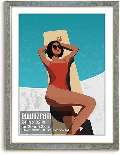 Miniatura 115 de Marco de gamuza de 10 x 13 pulgadas, marco individual, elegante marco verde de 10 x 13 pulgadas con paspartú para fotos de 8.5 x 11 pulgadas, para