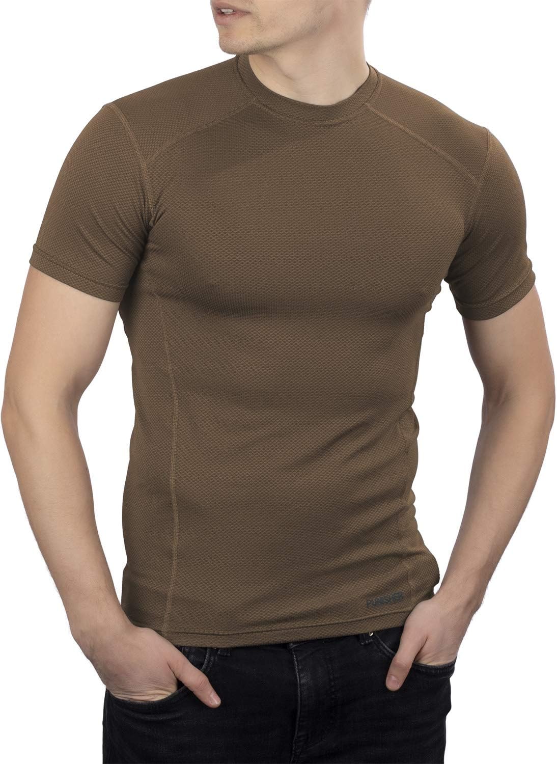 281Z Mens Military Moisture Wicking Base Layer T-Shirt - Tactical Training Army Professional - Polartec Delta - Odor Resist