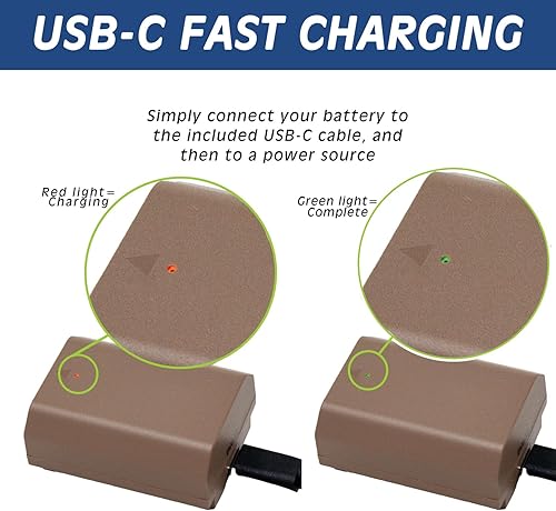 Miniatura 2 de Wasabi Power Batería USB para Sony NP-FZ100 con carga rápida USB-C