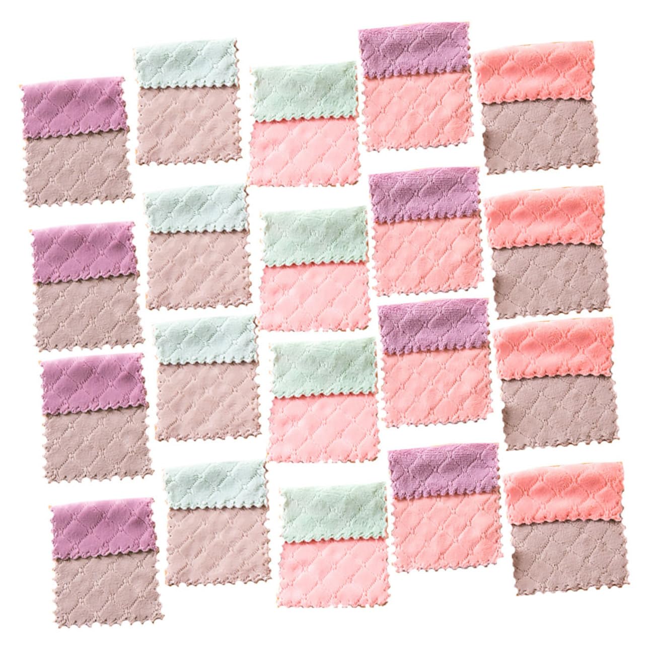 20Pcs Reusable Kitchen Cleaning Cloths Dishcloth Microfiber Cloth Cleaning Towels Kitchen Dish Cloths Dishcloth Cleaning Rags Hand Towel
