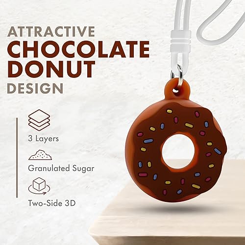 Miniatura 3 de Compatible con AirTag - Paquete de 2 fundas de silicona a prueba de golpes, a prueba de polvo y lavables, soportes estilo donut con accesorios para
