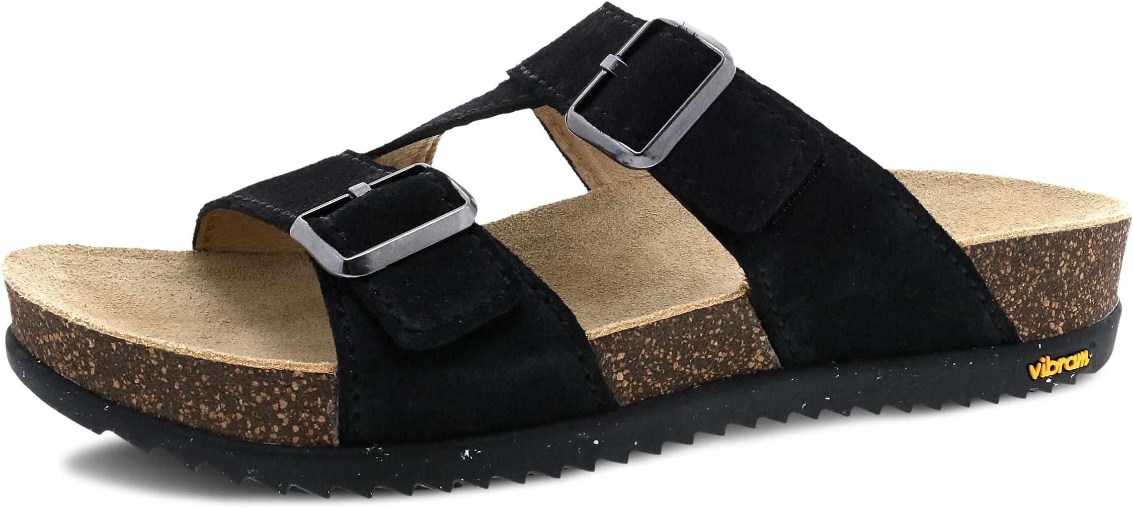 Dansko Dayna Double Buckle, Slip-On Sandal for Women - Cushioned Cork Midsole for Comfort and Shock Absorption - Vibram ECOSTEP EVO Rubber Outsole for Long-Lasting Wear