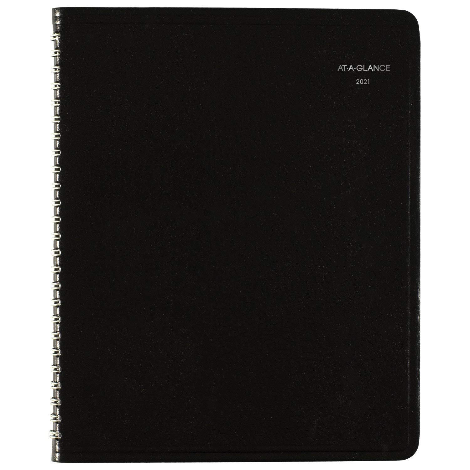AT-A-GLANCE, Agenda settimanale 2021, 17,8 x 21,9 cm, media, a colonna, DayMinder, nero (G5900021)
