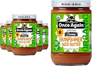 Once Again Organic Sunflower Butter, Unsweetened, No Salt & No Sugar Add...