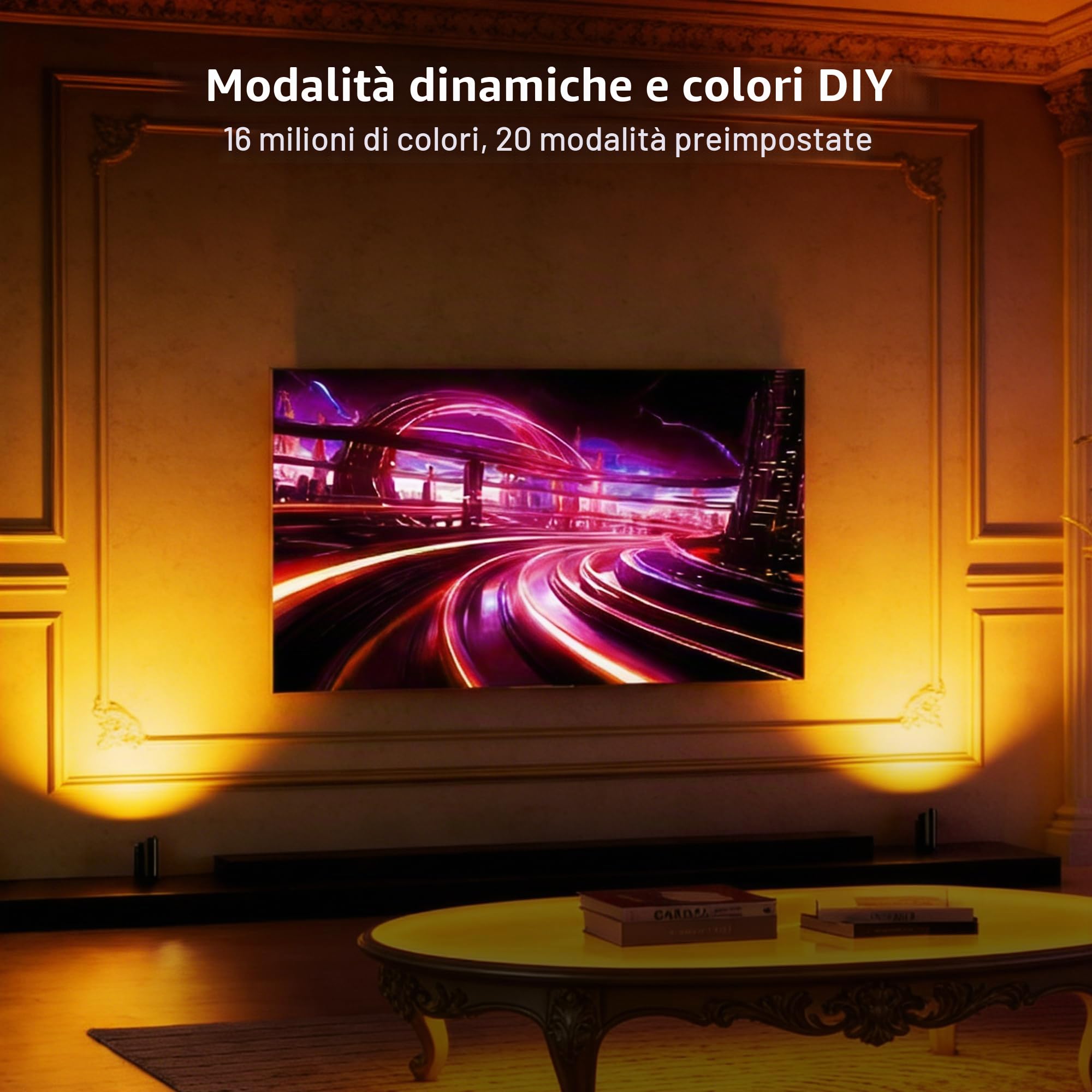 Faretto LED da Terra RGBW Smart, Uplight Spot da Pavimento Bluetooth con APP e Telecomando RF, Dimmerabile 1-100%, RGB + 6000K, 10 Scene, 7W, IP44, Cavo 180 cm con Interruttore a Pedale